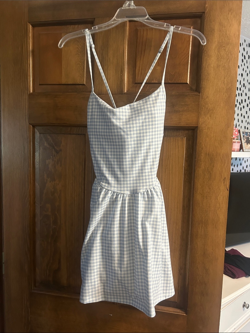 Gilly Hicks Blue & White Gingham Mini Dress